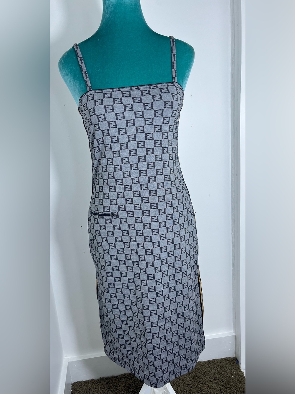 Fendi Monogram Spaghetti Dress